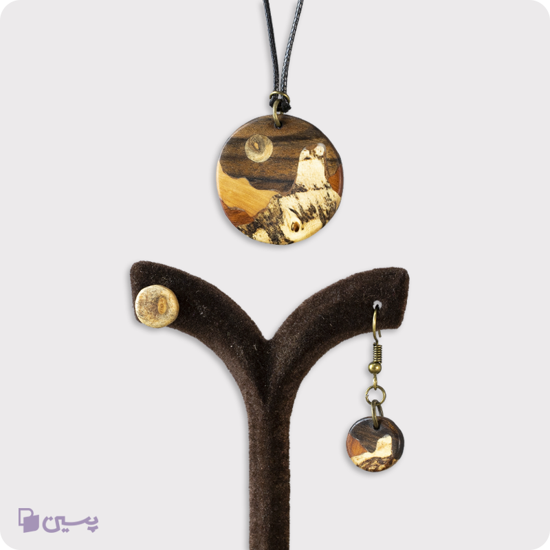 نیم ست چوبی طرح آسمان شب