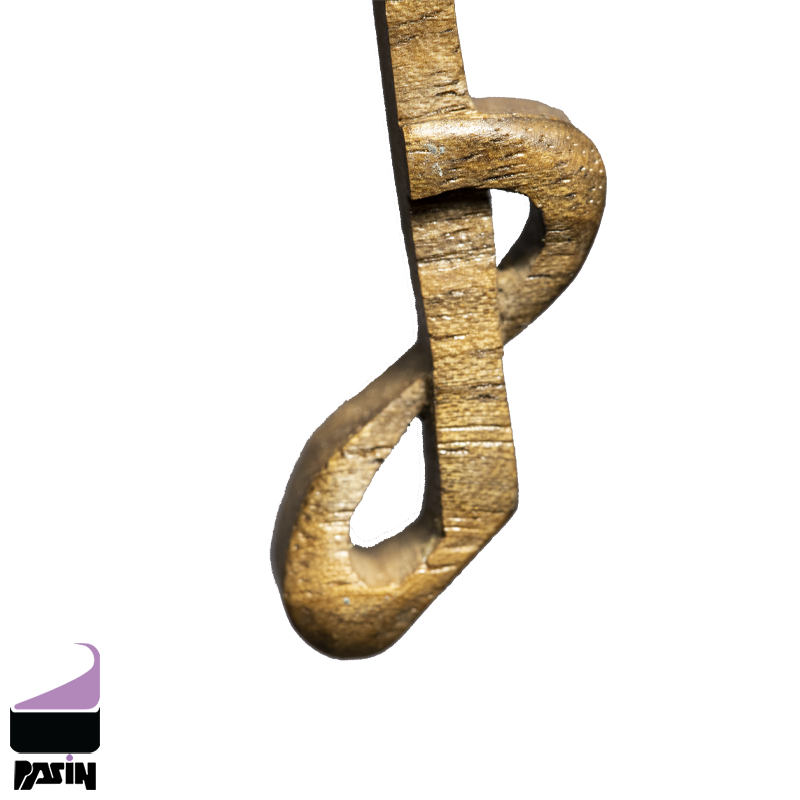 گردنبند چوبی دل