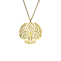 گردنبند برنجی طرح سایه هما