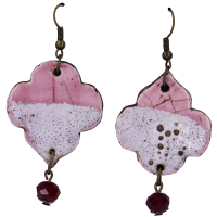 گوشواره سرامیکی طرح دالبری لعاب گدازه ای