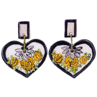 گوشواره سرامیکی طرح دل کد 01