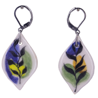 گوشواره سرامیکی طرح آبرنگی