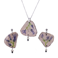 نیم ست سرامیکی طرح گل شیپوری