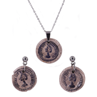 نیم ست سرامیکی طرح سکه الیزابت