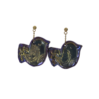 گوشواره سرامیکی طرح مرغ آمین