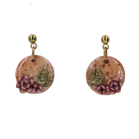 گوشواره سرامیکی طرح لوتوس