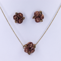 نیم ست سرامیکی طرح رز کبود