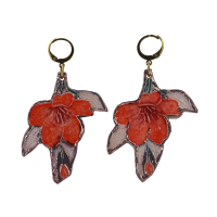 گوشواره سرامیکی طرح سپند سرخ