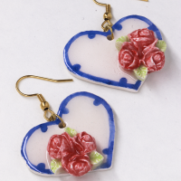 گوشواره سرامیکی طرح دل کد 02