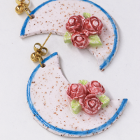 گوشواره سرامیکی طرح ماه