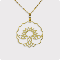 گردنبند برنجی طرح پرواز و غروب