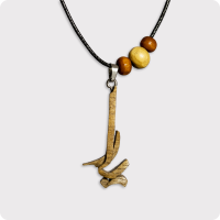 گردنبند چوبی طرح یار