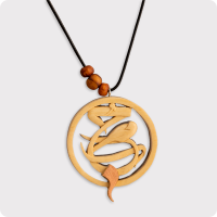 گردنبند چوبی طرح حب