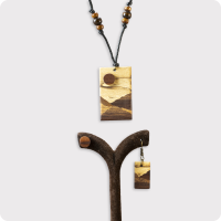 نیم ست چوبی طرح چشم‌انداز دشت